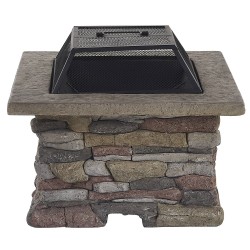 Beliani KELUD - vuurkorf voor hout-Grijs-Lichtbeton (MgO)