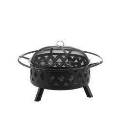 Beliani MAYON - vuurkorf voor hout-Zwart-Staal