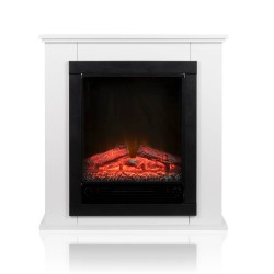 Classic Fire Sfeerhaard Lugano - LED - Realistisch Vuureffect - 1800 Watt - Zwart/ Wit