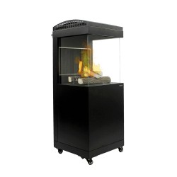 MaxxGarden Malaga Terrasverwarmer - Terrashaard - Buitenhaard Gas - Sfeerhaard - Verrrijdbaar - 9Kw - Incl. Hoes