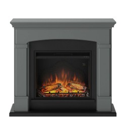 TAGU Helmi Solid Grey met elektrische haard - Sfeerhaard - 1500 Watt - LED - 2 Warmtestanden