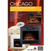 Classic Fire Elektrische Sfeerhaard Chicago - Inbouw Openhaard - 1800W - Realistisch Vlammen Effect - Zwart